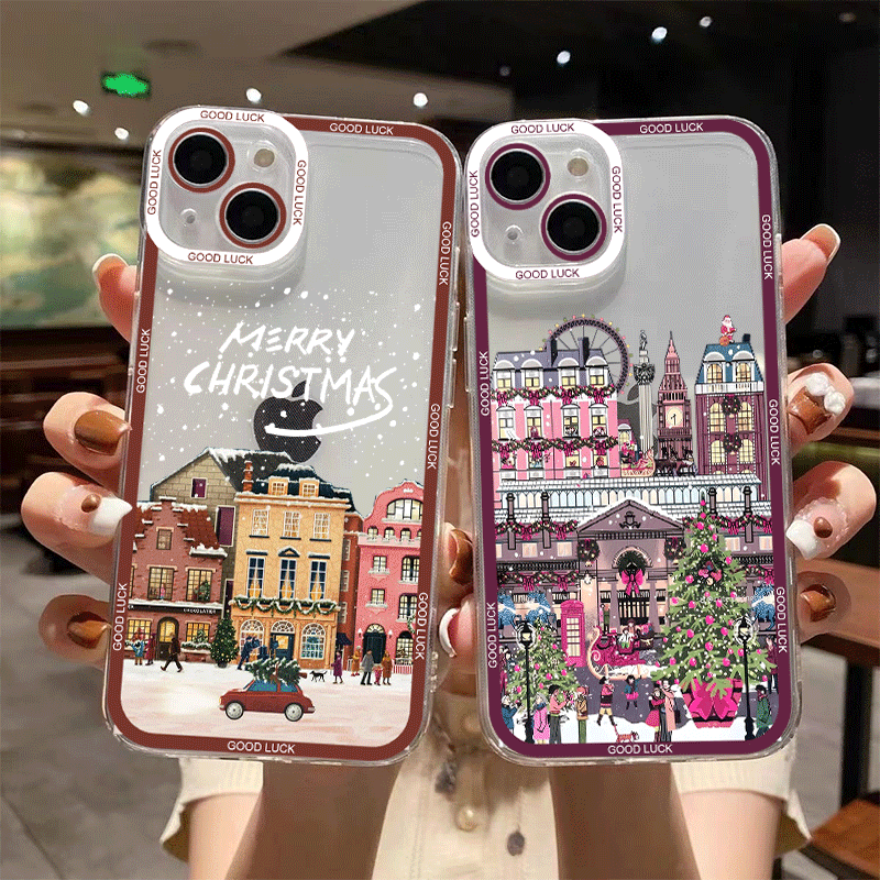 Phone Cases Iphone 11 - Winter New Year Christmas Street Scenery