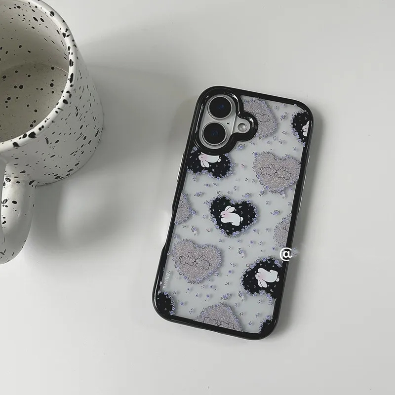 Phone Cases For Girls - Ins Korean Retro Girl Love Rabbit