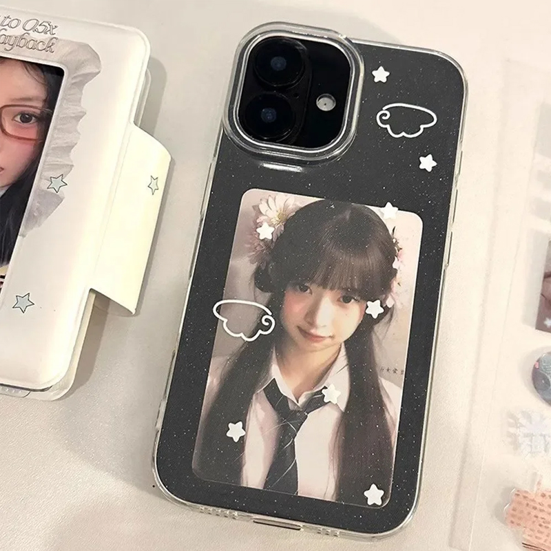 Phone Cases Korea - Korean INS Cute White Star Wings