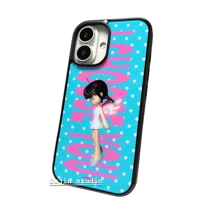 Phone Cases For Girls - Korean Ins Polka Dots Angel Girl