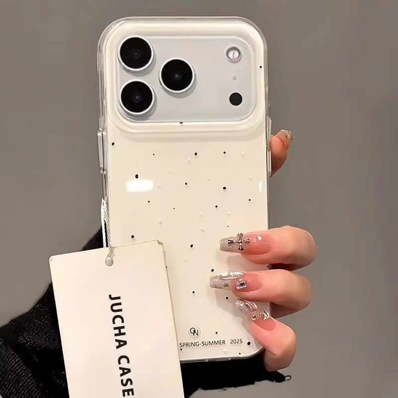Phone Cases Korea - Simple Korean-Style White splatter Polka Dots