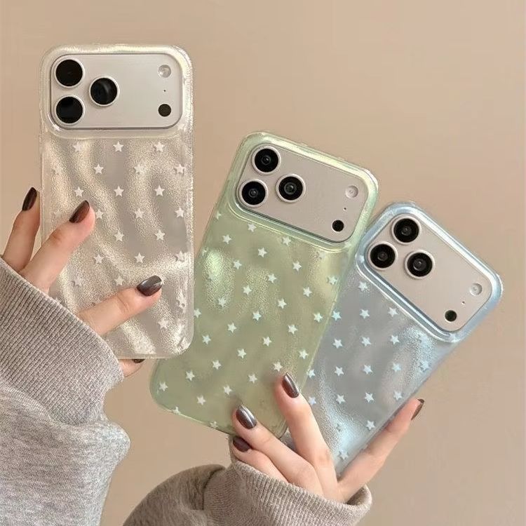 Phone Cases Korea - Korean Ins Green Background pentagram Shining