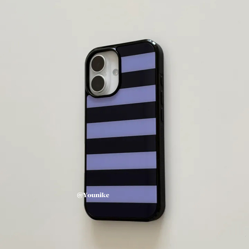 Korean Ins Purple and Black St - Phone Cases Purple 评论和价格