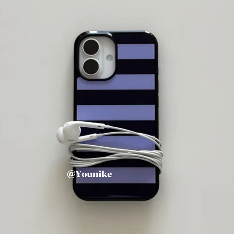 Korean Ins Purple and Black St - Phone Cases Purple 评论和价格