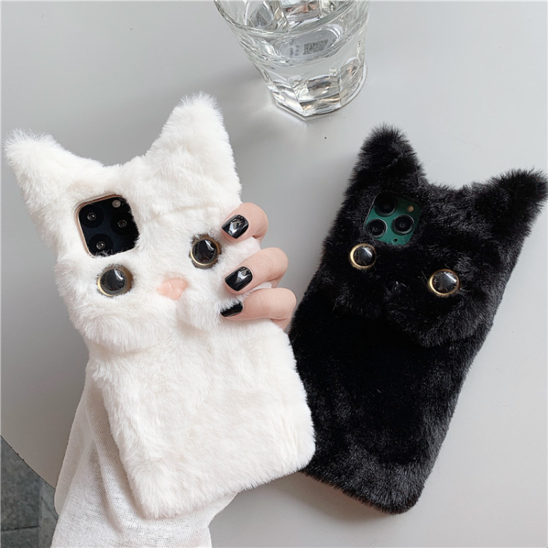 3D Cute Cartoon Cat Furry Plus - Phone Cases Iphone 11 评论和价格