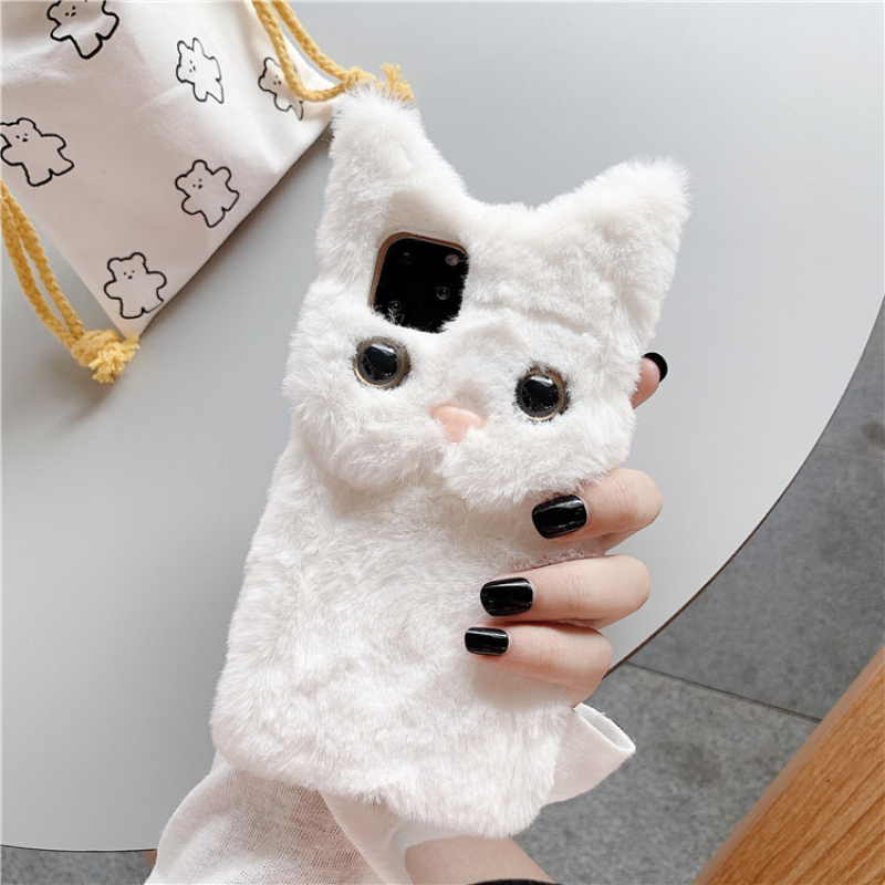 3D Cute Cartoon Cat Furry Plus - Phone Cases Iphone 11 评论和价格