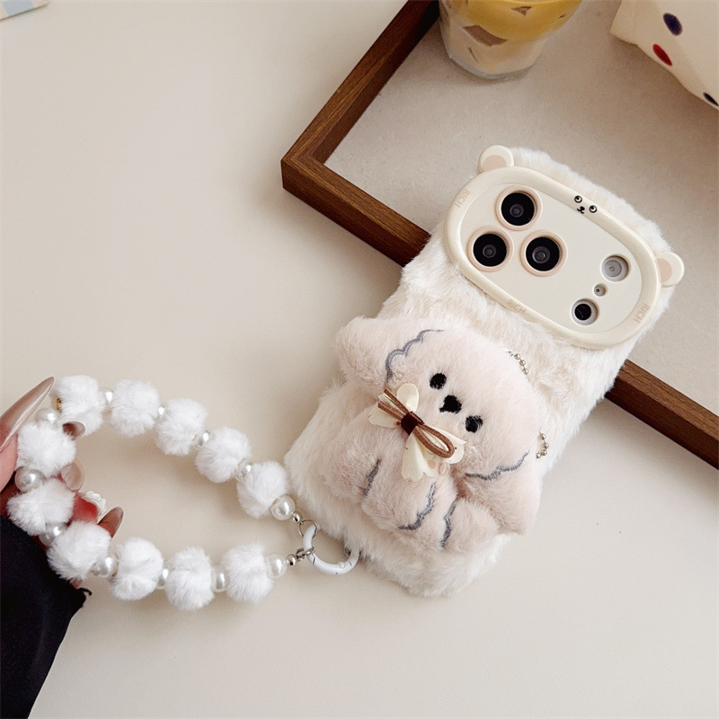 3D Cartoon Bowknot Puppy Warm  - Phone Cases Iphone 11 评论和价格