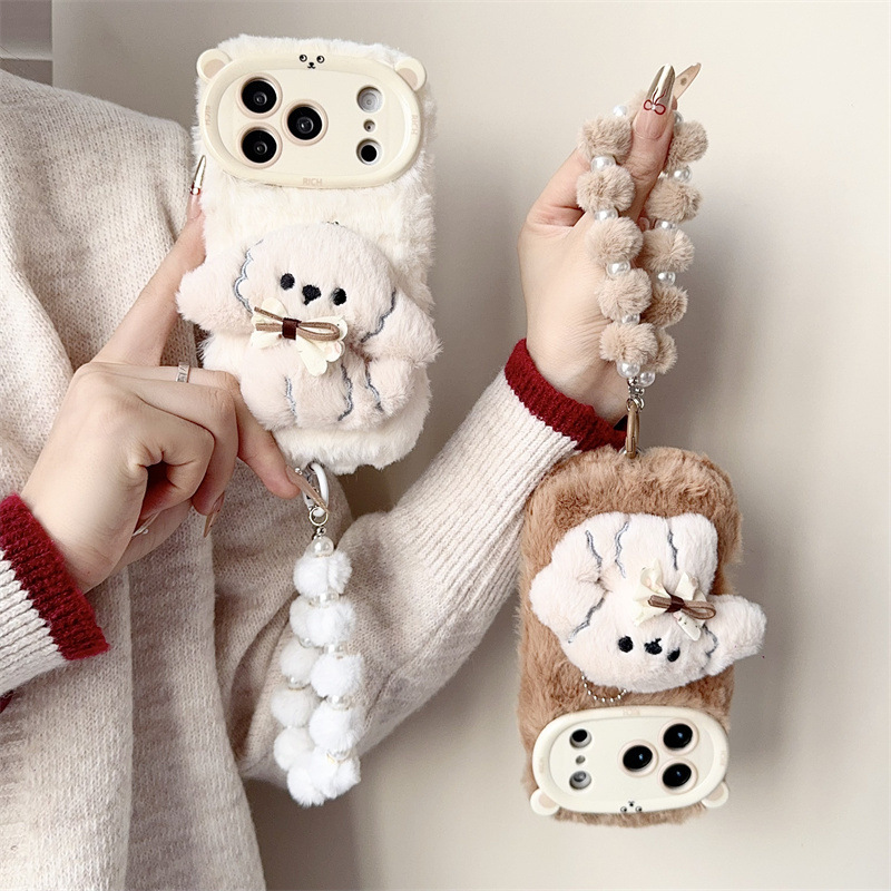 3D Cartoon Bowknot Puppy Warm  - Phone Cases Iphone 11 评论和价格