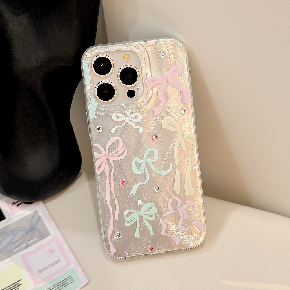 Korean Colorful Bowknot Diamon - Phone Cases Korea 评论和价格
