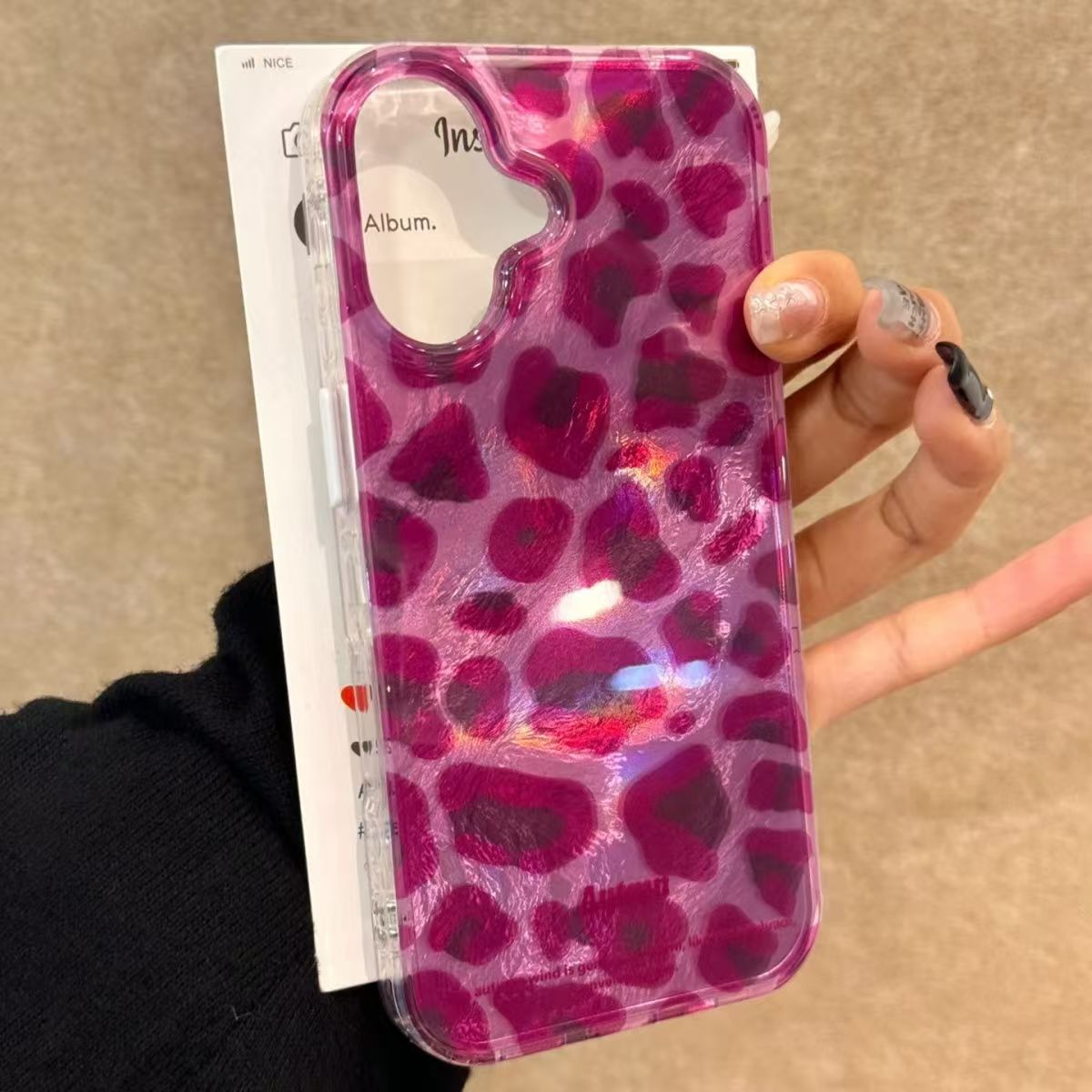 Purple Leopard Print Phone Cas - Phone Cases Purple 评论和价格