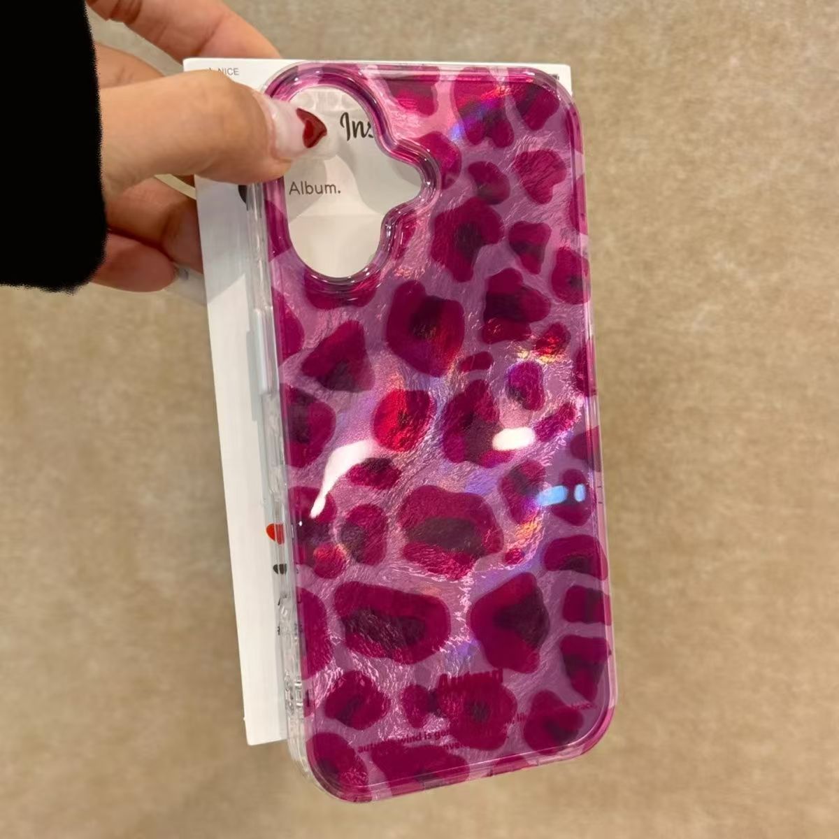 Purple Leopard Print Phone Cas - Phone Cases Purple 评论和价格