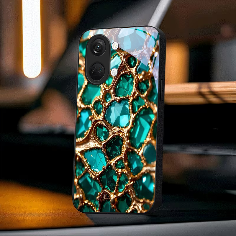 Luxury Green Gem Golden Black  - Phone Cases Oneplus 评论和价格