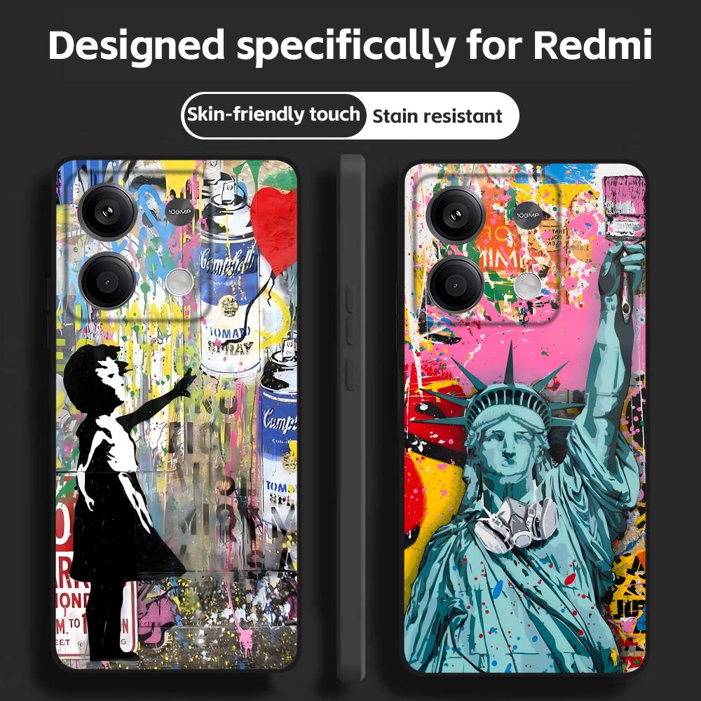 Banksy Graffiti Art  Phone Cas - Phone Cases Xiaomi 评论和价格