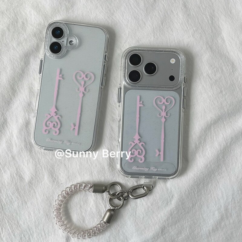 Korean Ins Y2K Pink Keys Shini - Phone Cases Korea 评论和价格