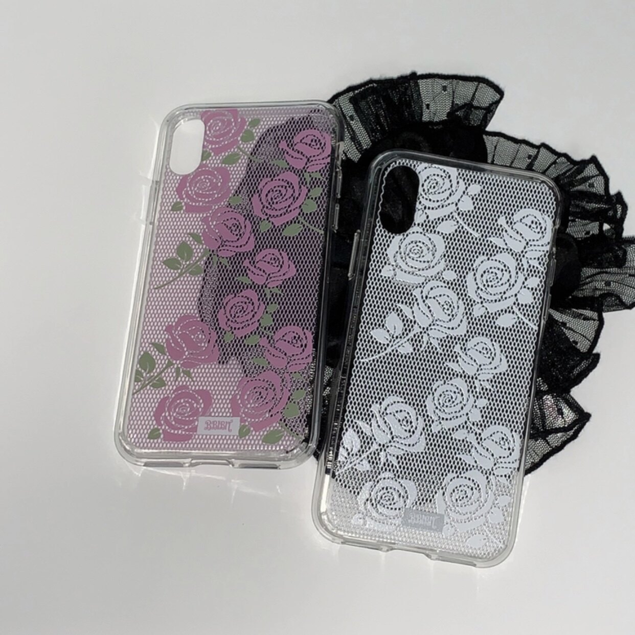 Korean Ins Colorful Rose Lace  - Phone Cases Korea 评论和价格