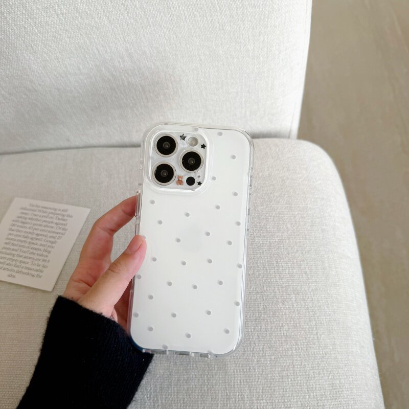 Korean White & Purple Polka Do - Phone Cases Purple 评论和价格