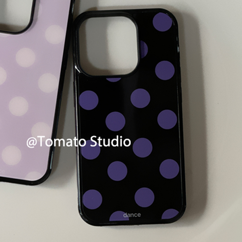 Korean Ins Fashion Purple Polk - Phone Cases Purple 评论和价格