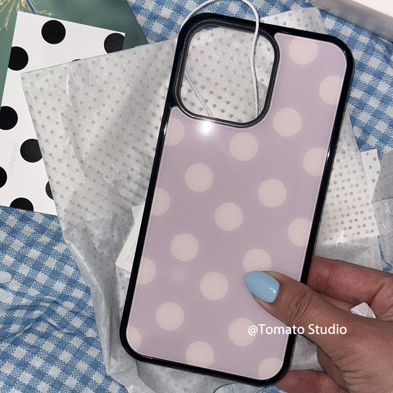 Korean Ins Fashion Purple Polk - Phone Cases Purple 评论和价格