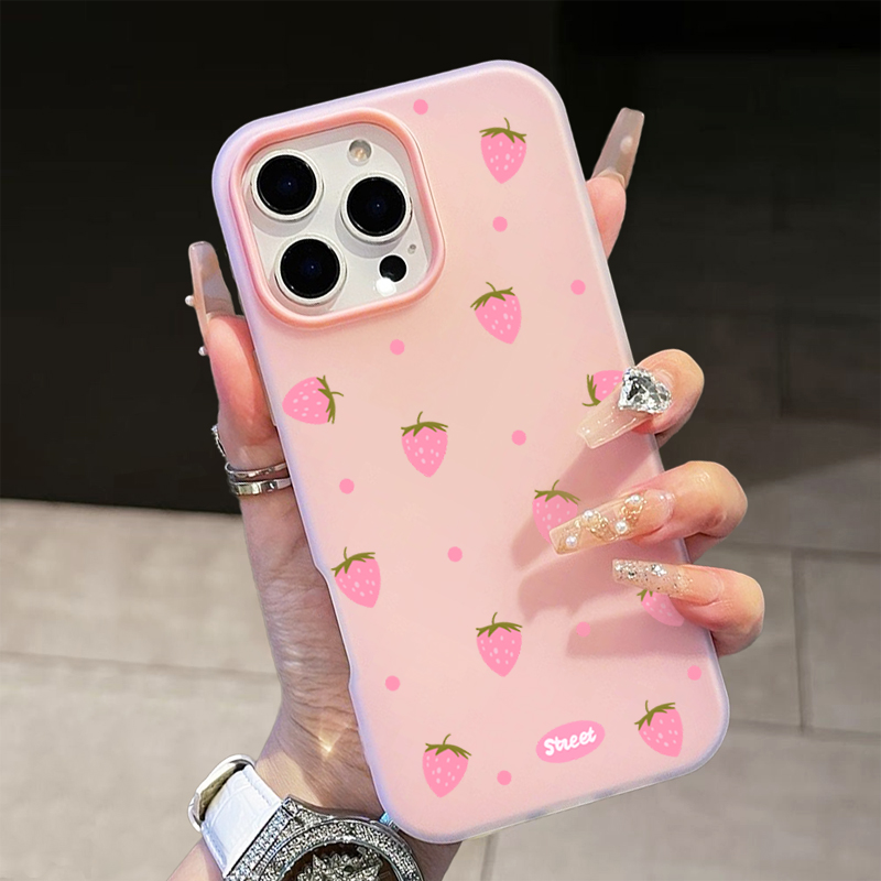 Sweet Pink Strawberry Pattern  - Phone Cases Xiaomi 评论和价格