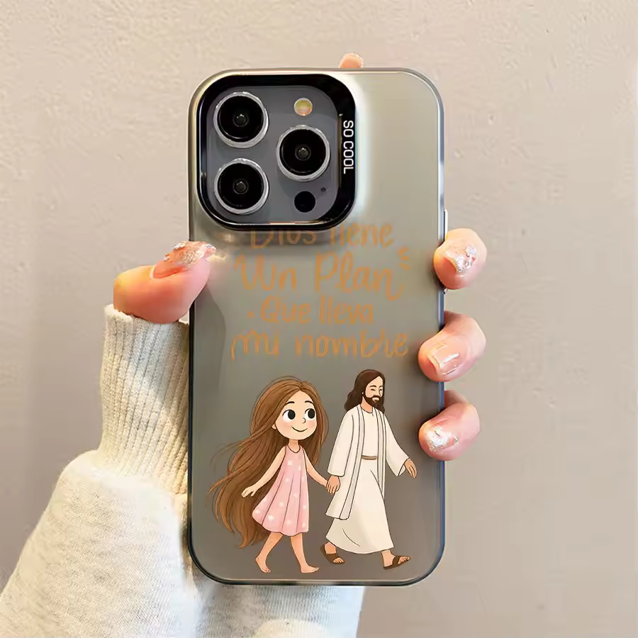 Cute Girl Walking With God Mat - Phone Cases For Girls 评论和价格