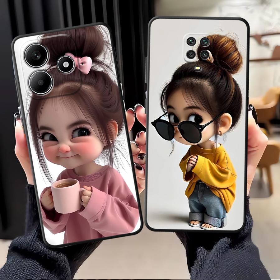 Cartoon Girl Pattern Funda Pho - Phone Cases For Girls 评论和价格