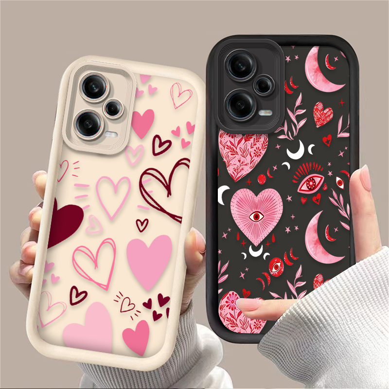 Pink Heart-shaped Phone Case f - Phone Cases Xiaomi 评论和价格