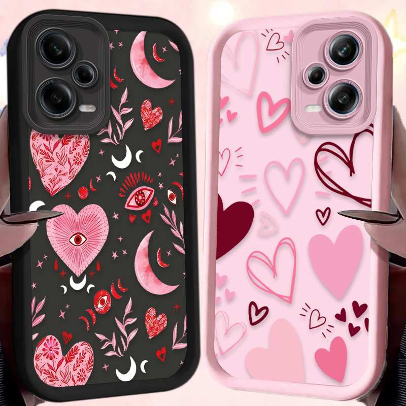 Pink Heart-shaped Phone Case f - Phone Cases Xiaomi 评论和价格