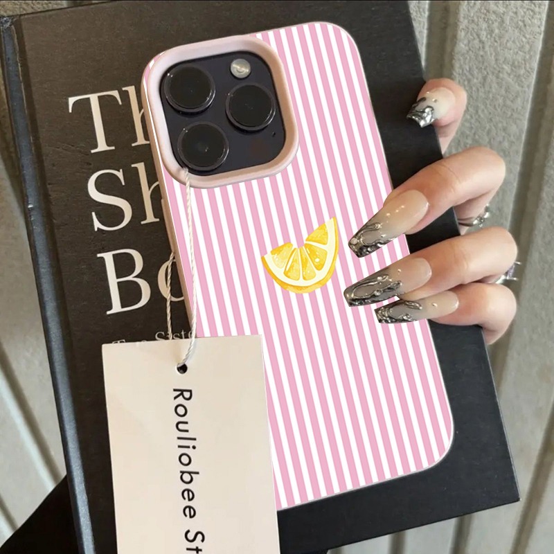 Orange Pink and White Stripes  - Phone Cases Orange 评论和价格
