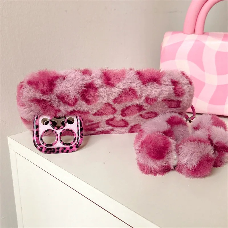 Fashion Leopard Furry Plush Le - Phone Cases Iphone 11 评论和价格