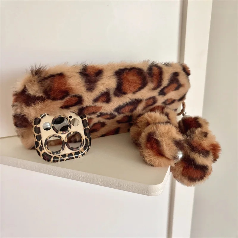 Fashion Leopard Furry Plush Le - Phone Cases Iphone 11 评论和价格