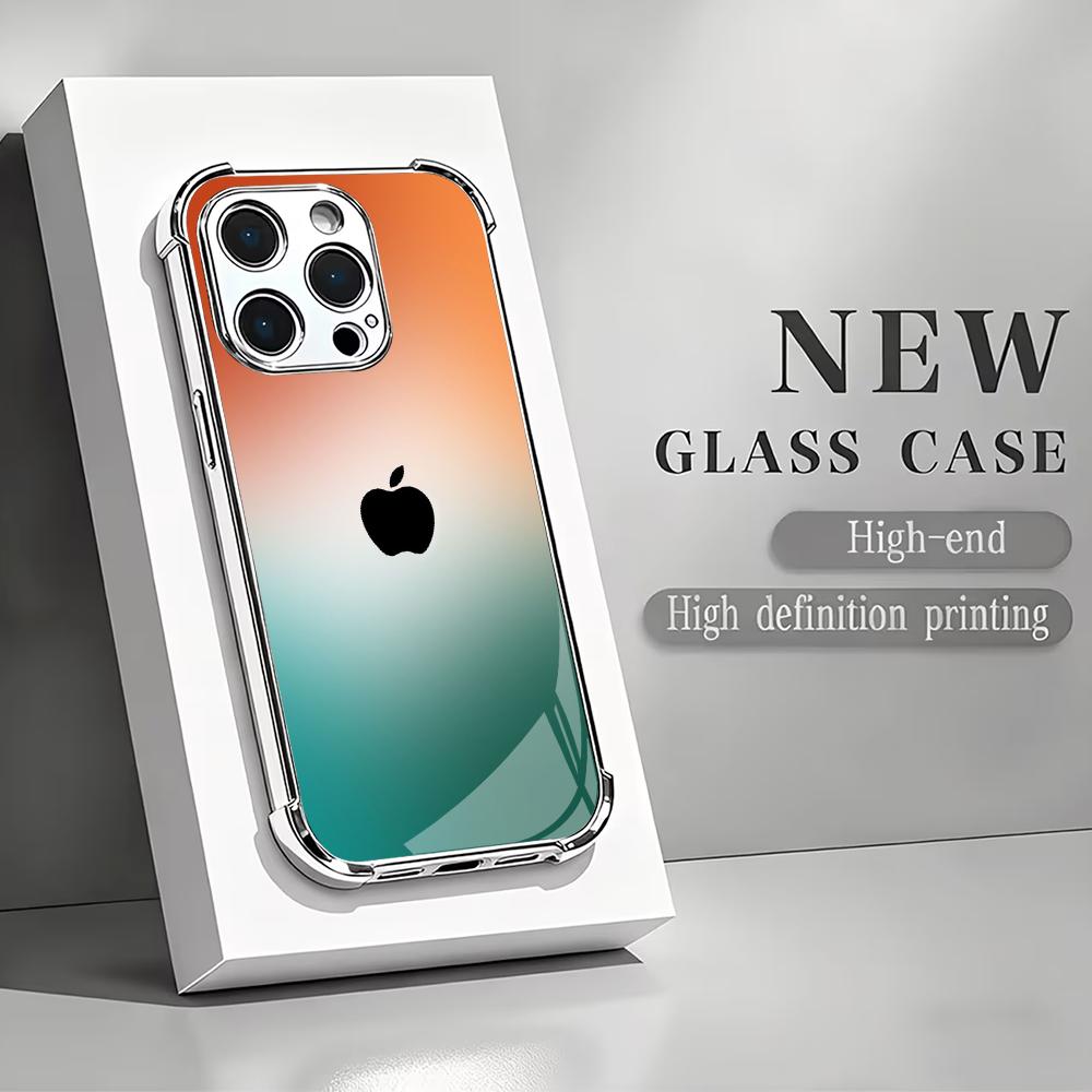 Orange green gradient Tempered - Phone Cases Orange 评论和价格