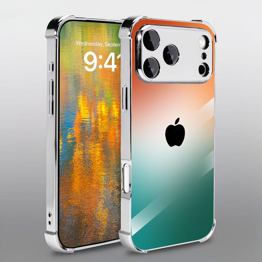 Orange green gradient Tempered - Phone Cases Orange 评论和价格