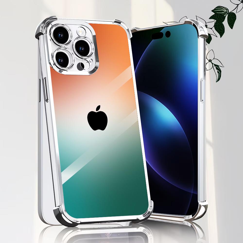 Orange green gradient Tempered - Phone Cases Orange 评论和价格