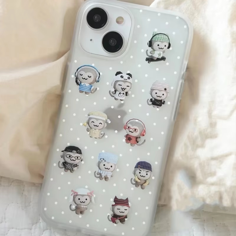 Simple Kawaii Monkey White Pol - Phone Cases Iphone 11 评论和价格