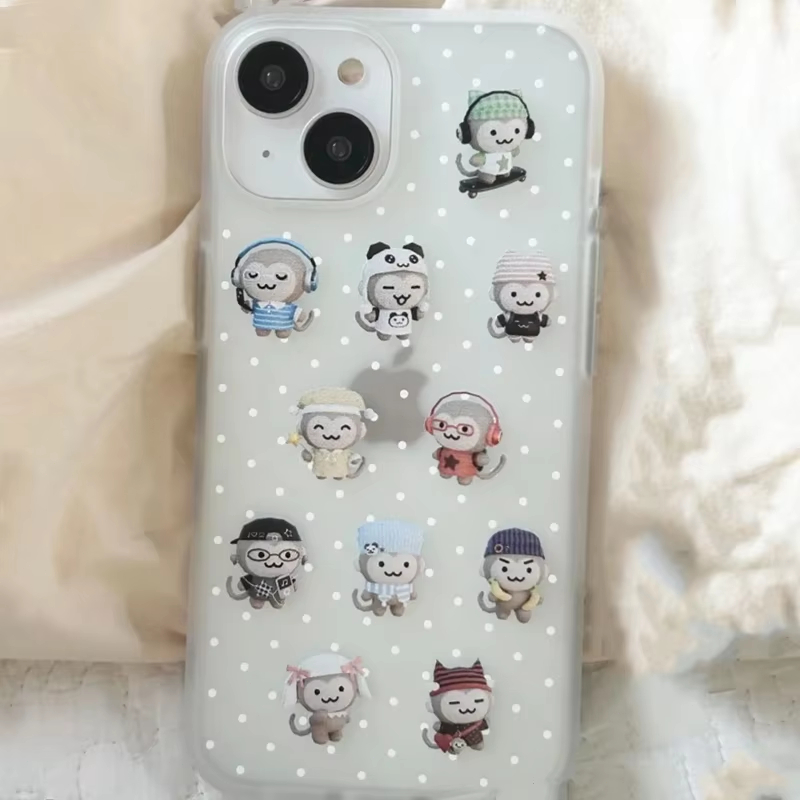 Simple Kawaii Monkey White Pol - Phone Cases Iphone 11 评论和价格