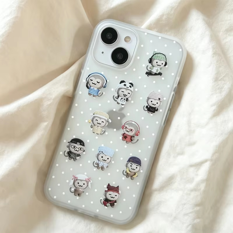 Simple Kawaii Monkey White Pol - Phone Cases Iphone 11 评论和价格