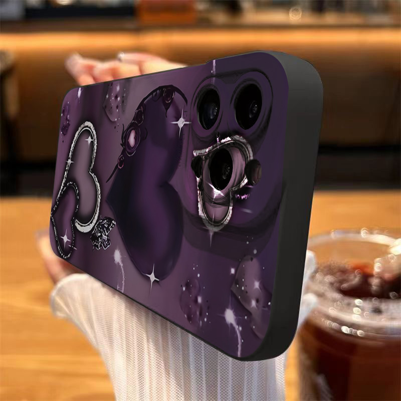 Purple Heart-Shaped Design TPU - Phone Cases Purple 评论和价格