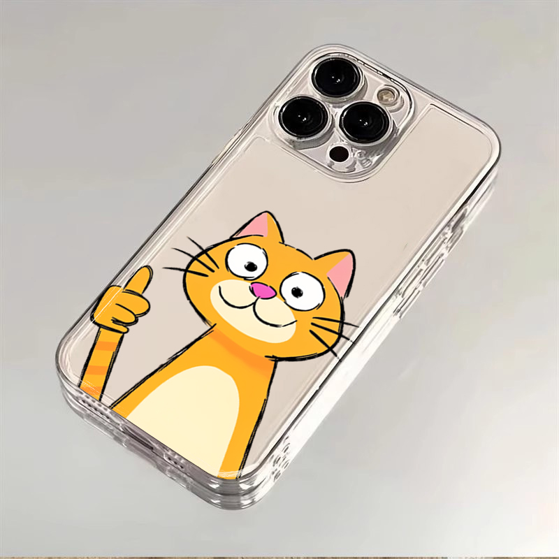 Cartoon Orange Cat Phone Case  - Phone Cases Orange 评论和价格