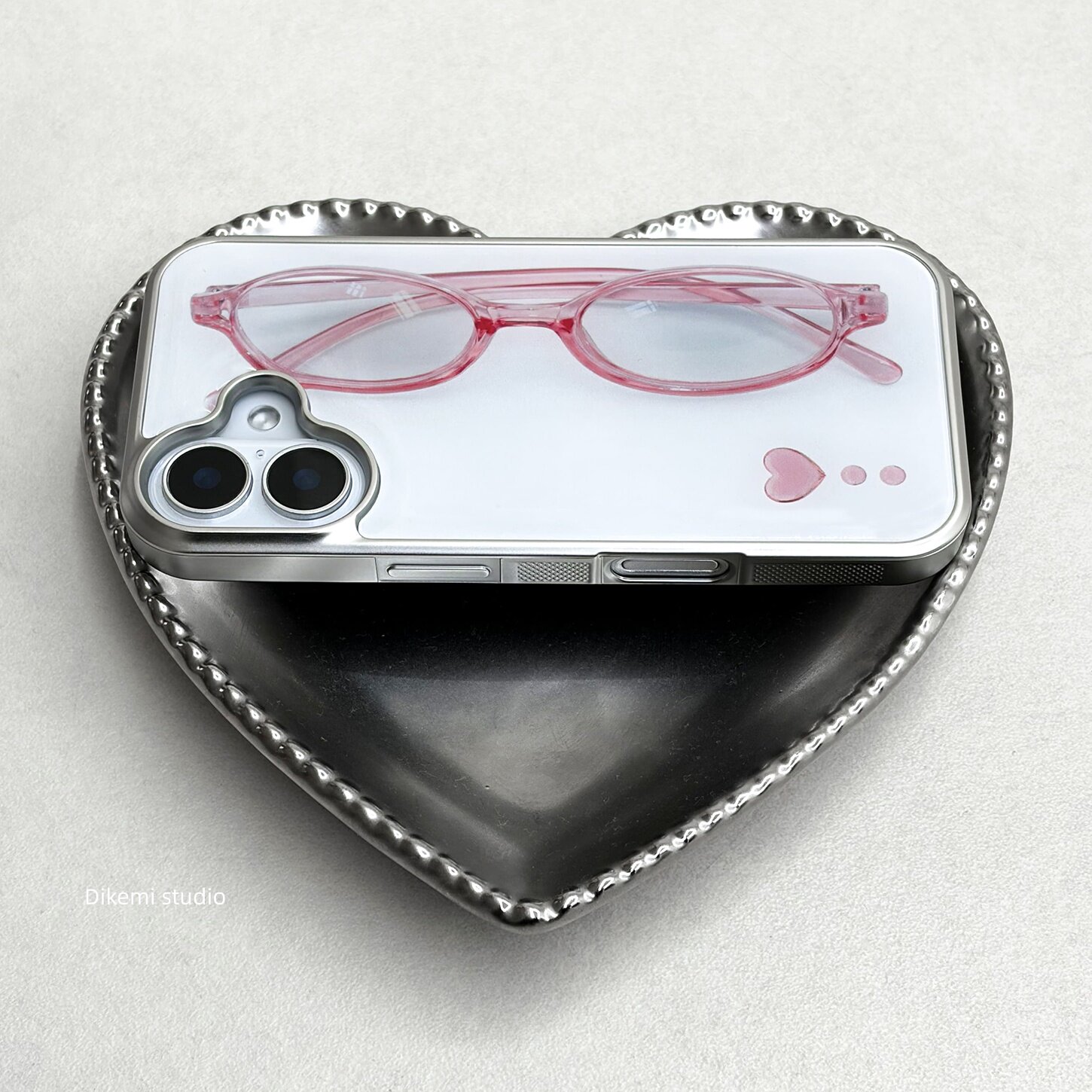 Korean ins Girl Heart Pink Gla - Phone Cases For Girls 评论和价格