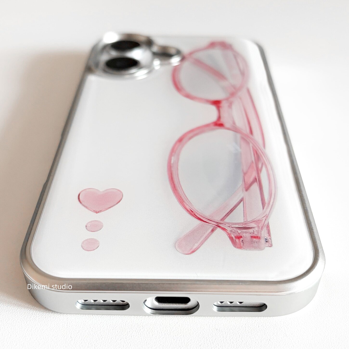 Korean ins Girl Heart Pink Gla - Phone Cases For Girls 评论和价格