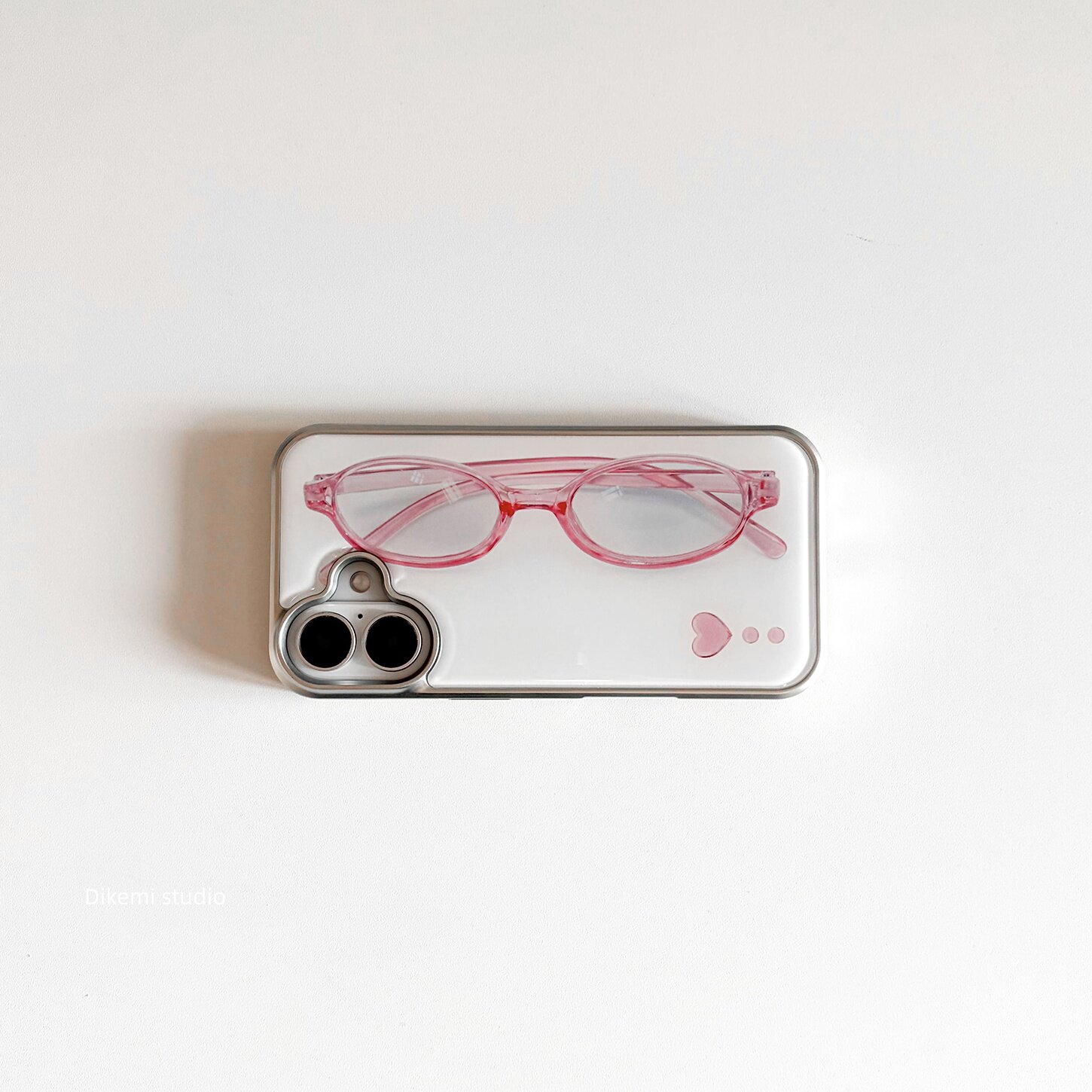Korean ins Girl Heart Pink Gla - Phone Cases For Girls 评论和价格