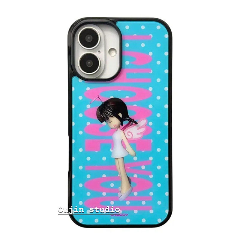 Korean Ins Polka Dots Angel Gi - Phone Cases For Girls 评论和价格