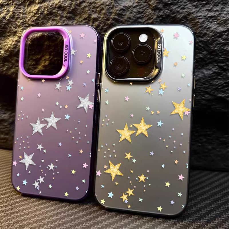Colorful Star Pattern Matte Ha - Phone Cases Xiaomi 评论和价格
