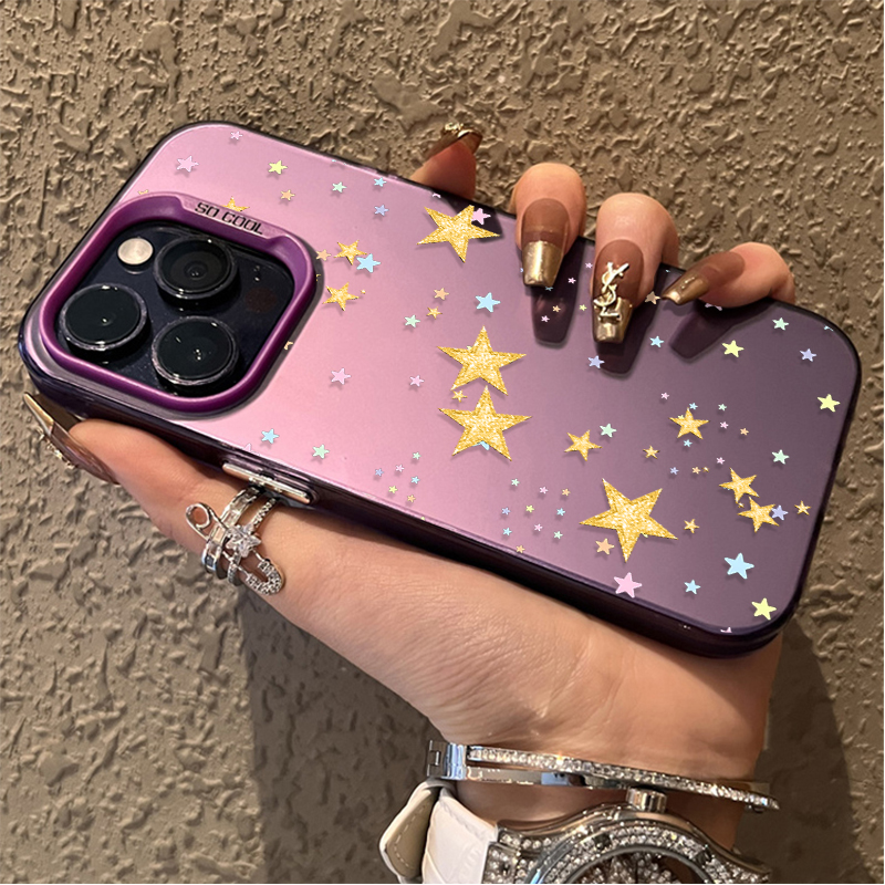 Colorful Star Pattern Matte Ha - Phone Cases Xiaomi 评论和价格