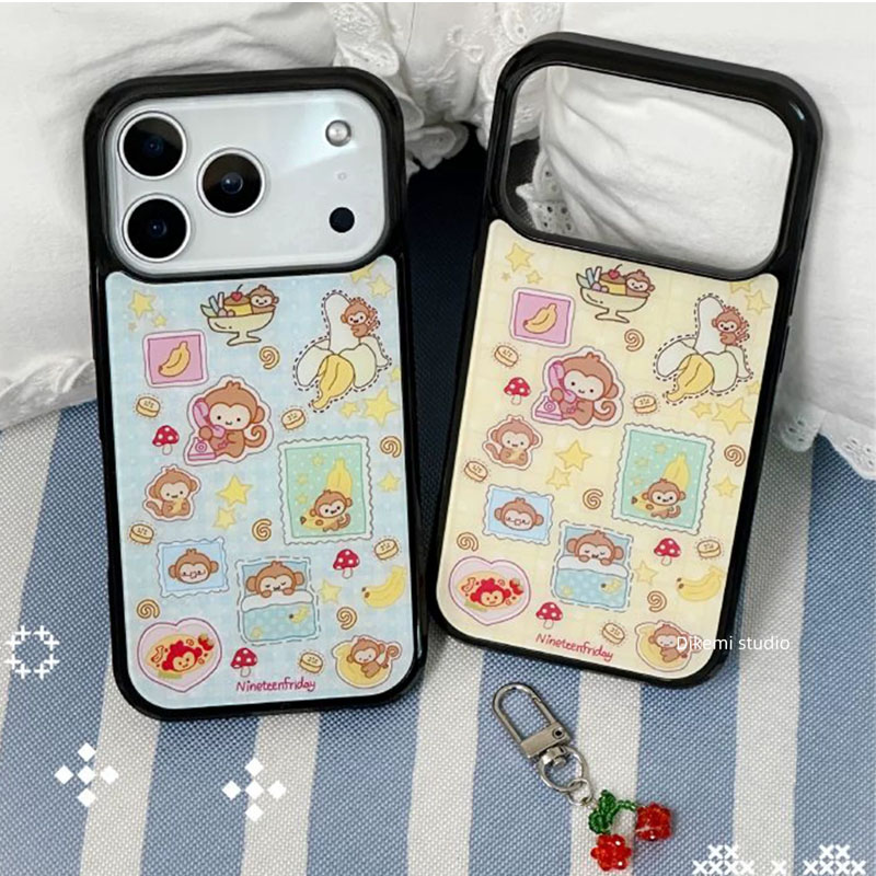 Korean Ins Blue Yellow Monkey  - Phone Cases Korea 评论和价格