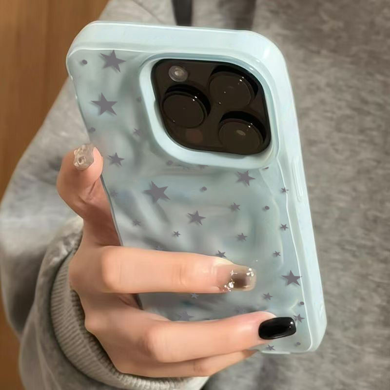 Minimalist Cute Star Wave Text - Phone Cases Purple 评论和价格
