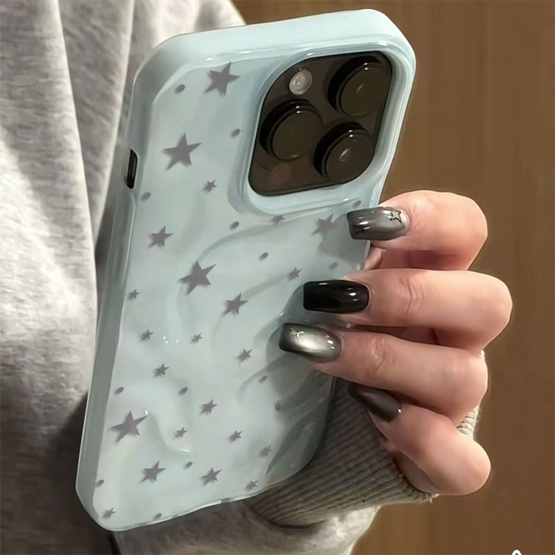 Minimalist Cute Star Wave Text - Phone Cases Purple 评论和价格