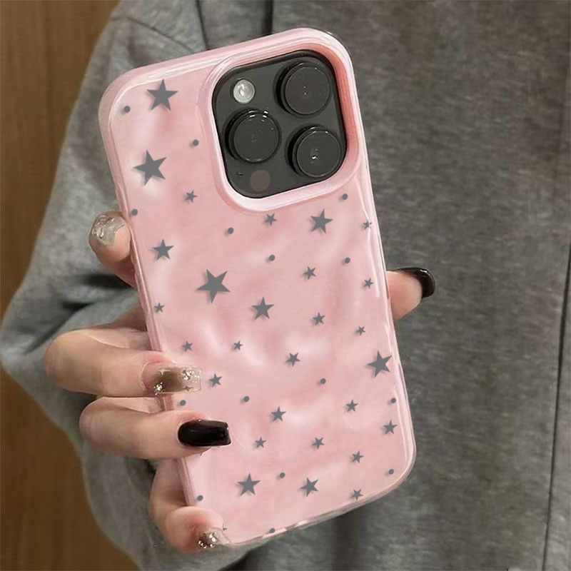 Minimalist Cute Star Wave Text - Phone Cases Purple 评论和价格