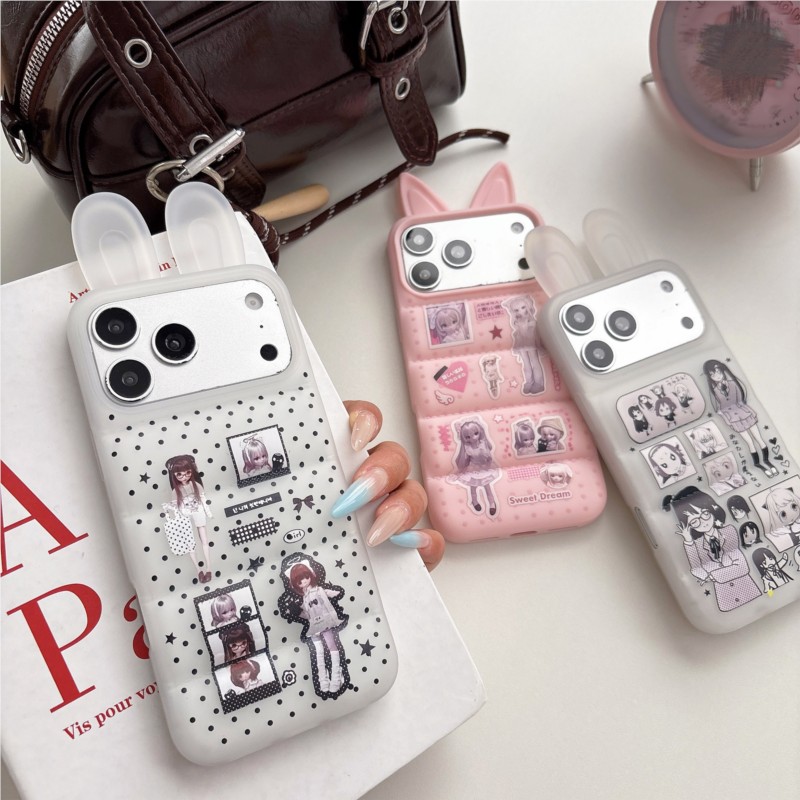 Japanese Y2K Cute Bunny Ear Ph - Phone Cases For Girls 评论和价格