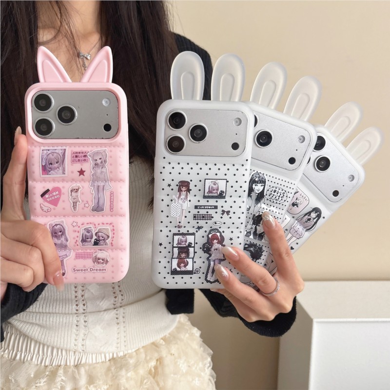 Japanese Y2K Cute Bunny Ear Ph - Phone Cases For Girls 评论和价格